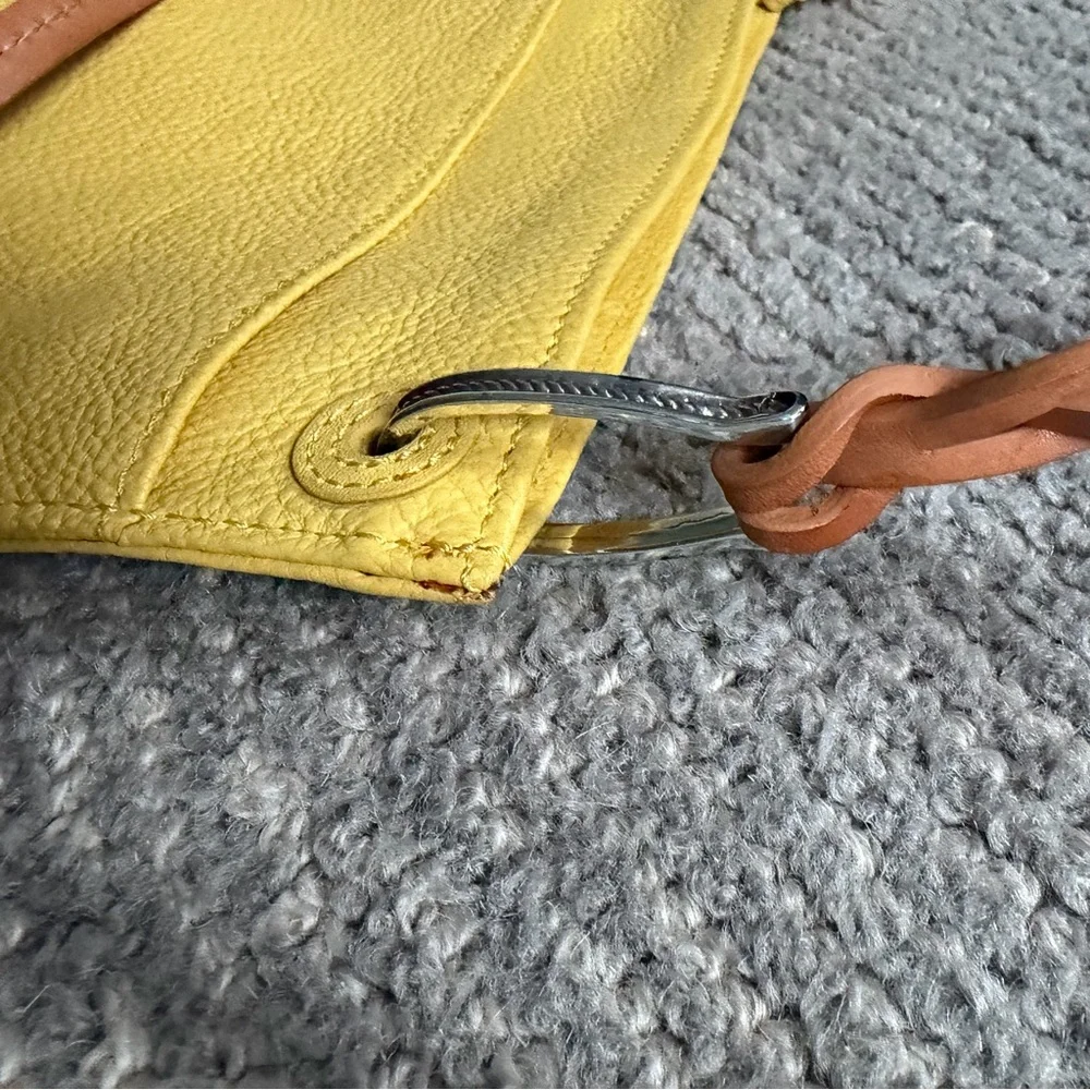 Brighton Yellow Genuine Leather Crossbody Bag NEW without tags